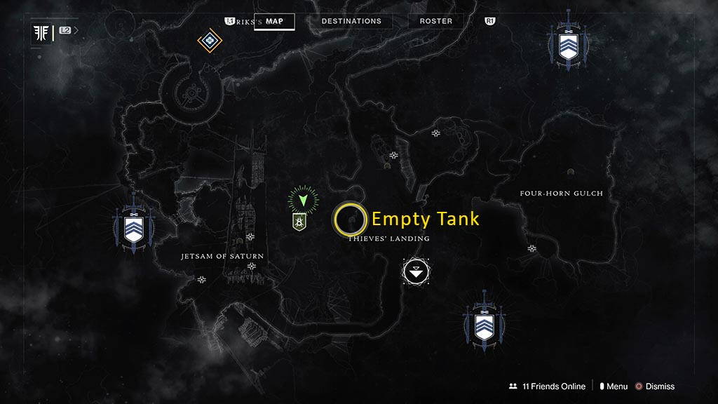 Empty Tank Lost Sector location