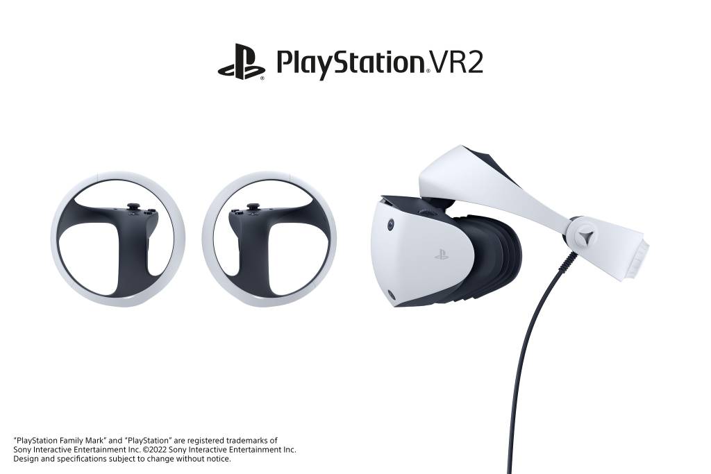 PlayStation VR2 headset and sense controllers