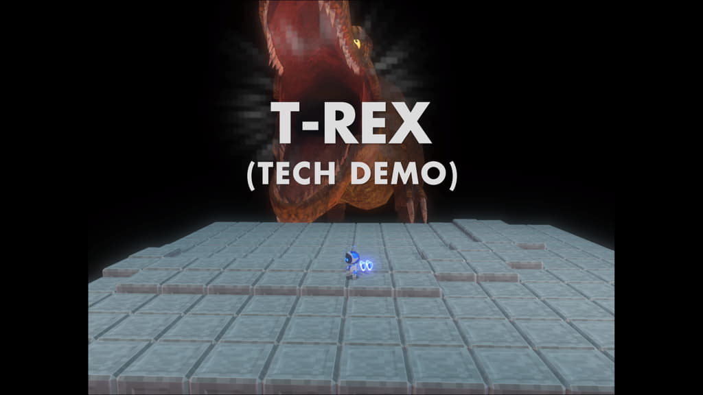 T-Rex tech demo final boss screenshot in Astro's Playroom on PS5