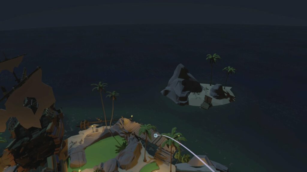 Location of the dock in front of Castaway Isle
