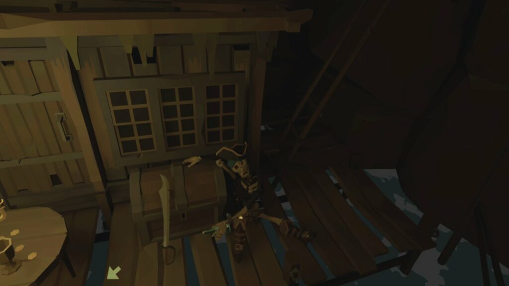 Location of the final rum bottle and treasure
