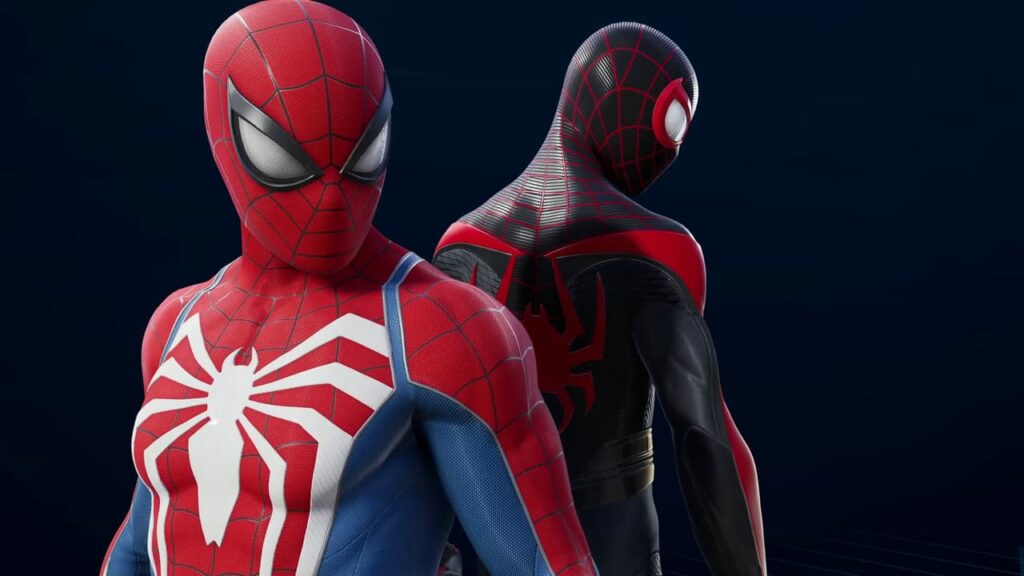 Marvel's Spider-man 2 Peter Parker and Miles Morales suited up as the Spider-Men
