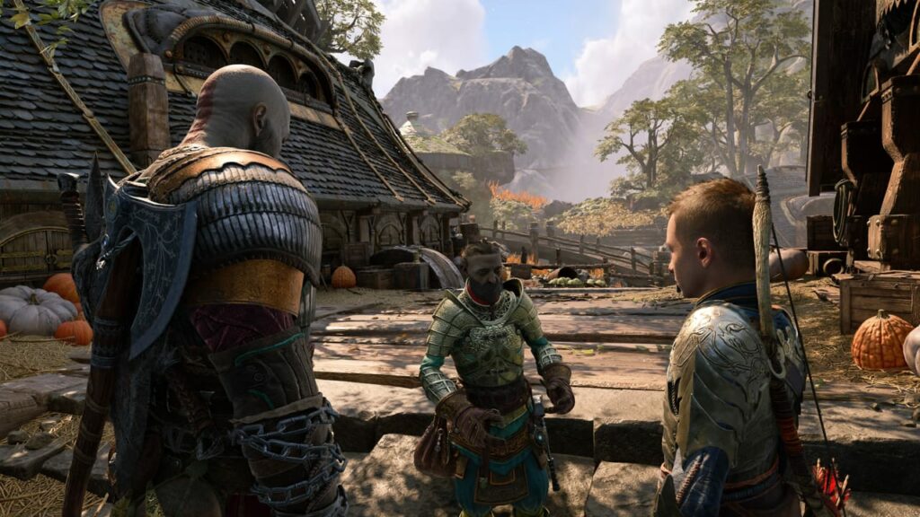 God of War Ragnarok screenshot- the game has re-entered the UK PS5 boxed charts